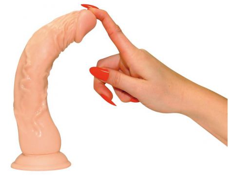 Realistyczne dildo European Lover elastyczne 23 cm ssąca podstawa - 7