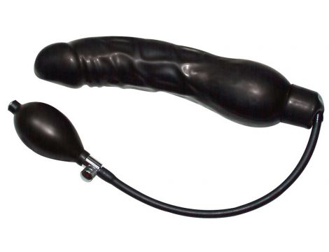 Dildo lateksowe pompowane You2Toys czarne 23 cm - 3