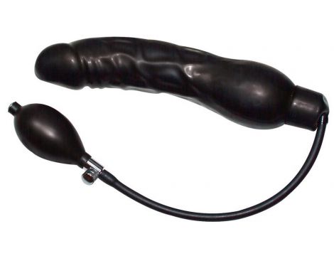 Dildo lateksowe pompowane You2Toys czarne 23 cm - 4