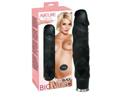 Wibrator realistyczny Nature Skin Big Vibe czarny 23 cm - 2