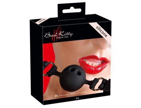 Knebel silikonowy Bad Kitty czarny 4 cm