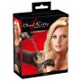 Kajdanki erotyczne Bad Kitty czarne z czerwonymi serduszkami - 2