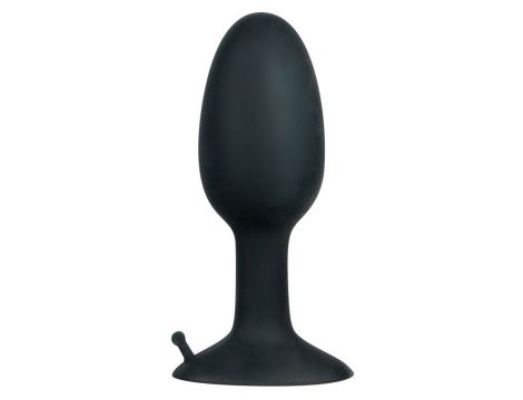 Korek analny z obracającą się kulą silikonowy Backdoor Friend czarny 8 cm - 3