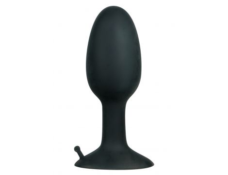 Korek analny z obracającą się kulą silikonowy Backdoor Friend czarny 8 cm - 2