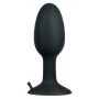 Korek analny z obracającą się kulą silikonowy Backdoor Friend czarny 8 cm - 4