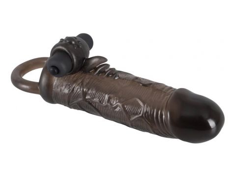 Przedłużka na penisa Rebel z wibracją i pierścieniem 19 cm - 4
