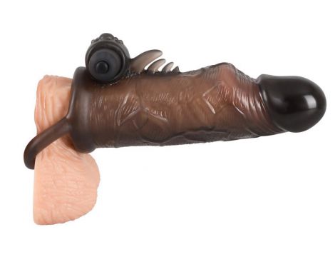 Przedłużka na penisa Rebel z wibracją i pierścieniem 19 cm - 10