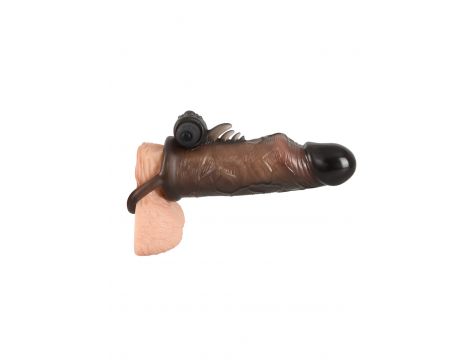 Przedłużka na penisa Rebel z wibracją i pierścieniem 19 cm - 5