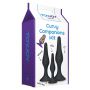 Zestaw silikonowych korków analnych ToyJoy Curvy Companions czarny 3 szt - 5