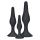 Zestaw silikonowych korków analnych ToyJoy Curvy Companions czarny 3 szt