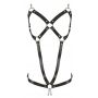 Skórzany harness ZADO z dwoma łańcuchami S L - 8