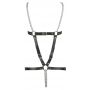 Skórzany harness ZADO z dwoma łańcuchami S L - 10