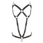 Skórzany harness ZADO z dwoma łańcuchami S L - 9