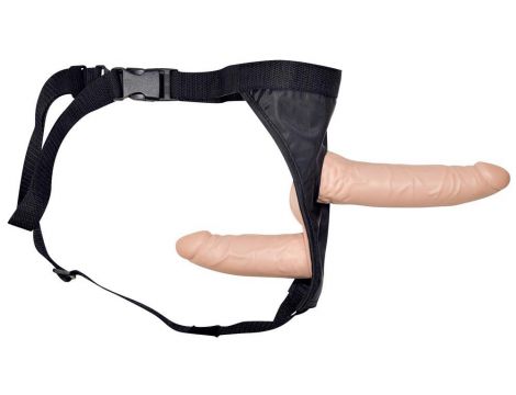 Strapon z podwójnym dildo You2Toys 19 cm TPR - 3