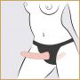 Strapon z podwójnym dildo You2Toys 19 cm TPR - 11