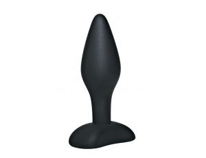Korek analny silikonowy Black Velvets czarny mały 9 cm
