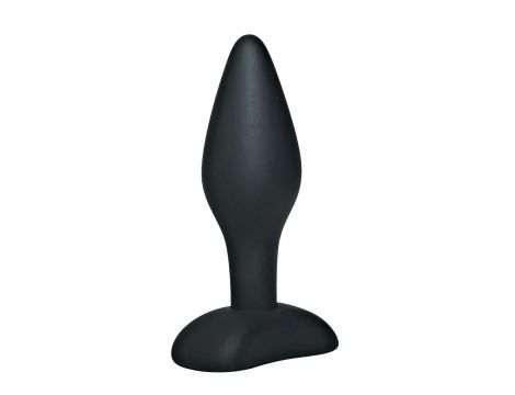 Korek analny silikonowy Black Velvets czarny mały 9 cm