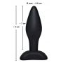 Korek analny silikonowy Black Velvets czarny mały 9 cm - 7