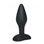 Korek analny silikonowy Black Velvets czarny mały 9 cm - 2