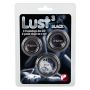 Pierścienie erekcyjne rowkowane Lust 3 You2Toys silikonowe czarne - 2