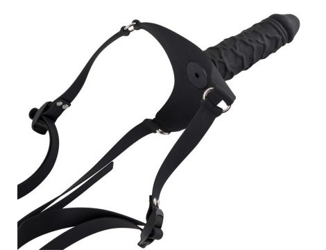 Strap on silikonowy You2Toys czarny 17 cm - 9