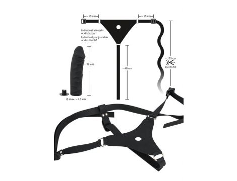 Strap on silikonowy You2Toys czarny 17 cm - 18