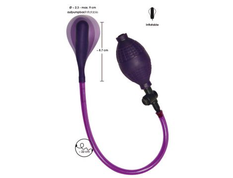 Balon analny fioletowy pompowany Bad Kitty lateksowy 9,5 cm - 7