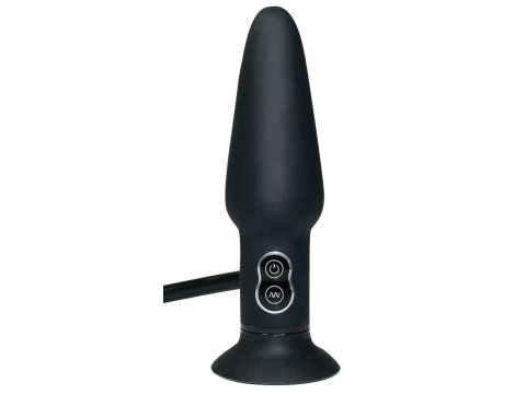 Wibrujący pompowany korek analny silikonowy You2Toys czarny 17 cm - 5