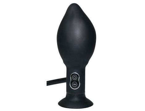 Wibrujący pompowany korek analny silikonowy You2Toys czarny 17 cm - 7