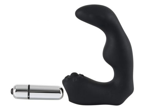 Masażer prostaty Rebel silikonowy 12 cm czarny srebrny - 9