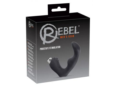 Masażer prostaty Rebel silikonowy 12 cm czarny srebrny - 2