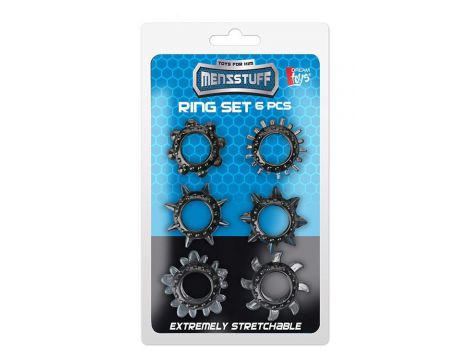 Zestaw 6 rozciągliwych pierścieni erekcyjnych Dream Toys