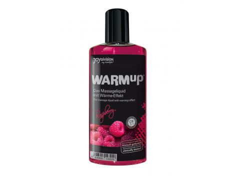 Rozgrzewający olejek do masażu JoyDivision WARMup malinowy 150 ml