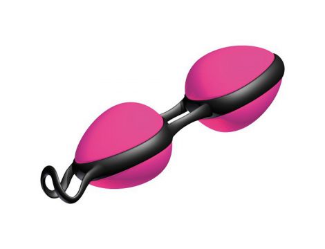 Kulki silikonowe Joyballs Secret JoyDivision różowo czarne 11 cm - 5