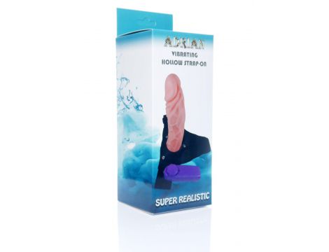 Wibrująca miękka proteza hollow strap-on Adrian EasyLove - 6