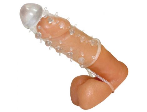 Przezroczysta przedłużka na penisa Crystal 11 cm z pierścieniem - 7