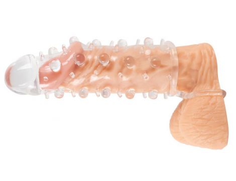 Przezroczysta przedłużka na penisa Crystal 11 cm z pierścieniem - 12