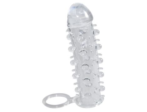 Przezroczysta przedłużka na penisa Crystal 11 cm z pierścieniem - 4