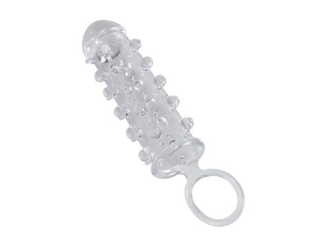 Przezroczysta przedłużka na penisa Crystal 11 cm z pierścieniem - 6