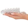 Przezroczysta przedłużka na penisa Crystal 11 cm z pierścieniem - 10