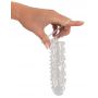 Przezroczysta przedłużka na penisa Crystal 11 cm z pierścieniem - 11