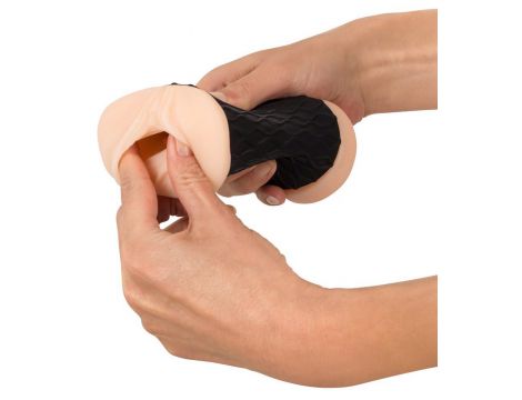 Masturbator Nature Skin z pochwą i odbytem skóra 14 cm - 12
