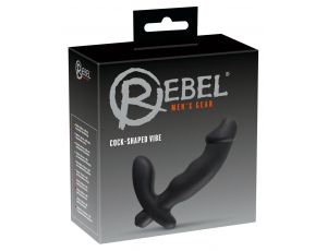 Wibrator analny Rebel czarny silikonowy 15 cm