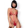 Body Luiza Obsessive czerwone S/M z sznurków - 2