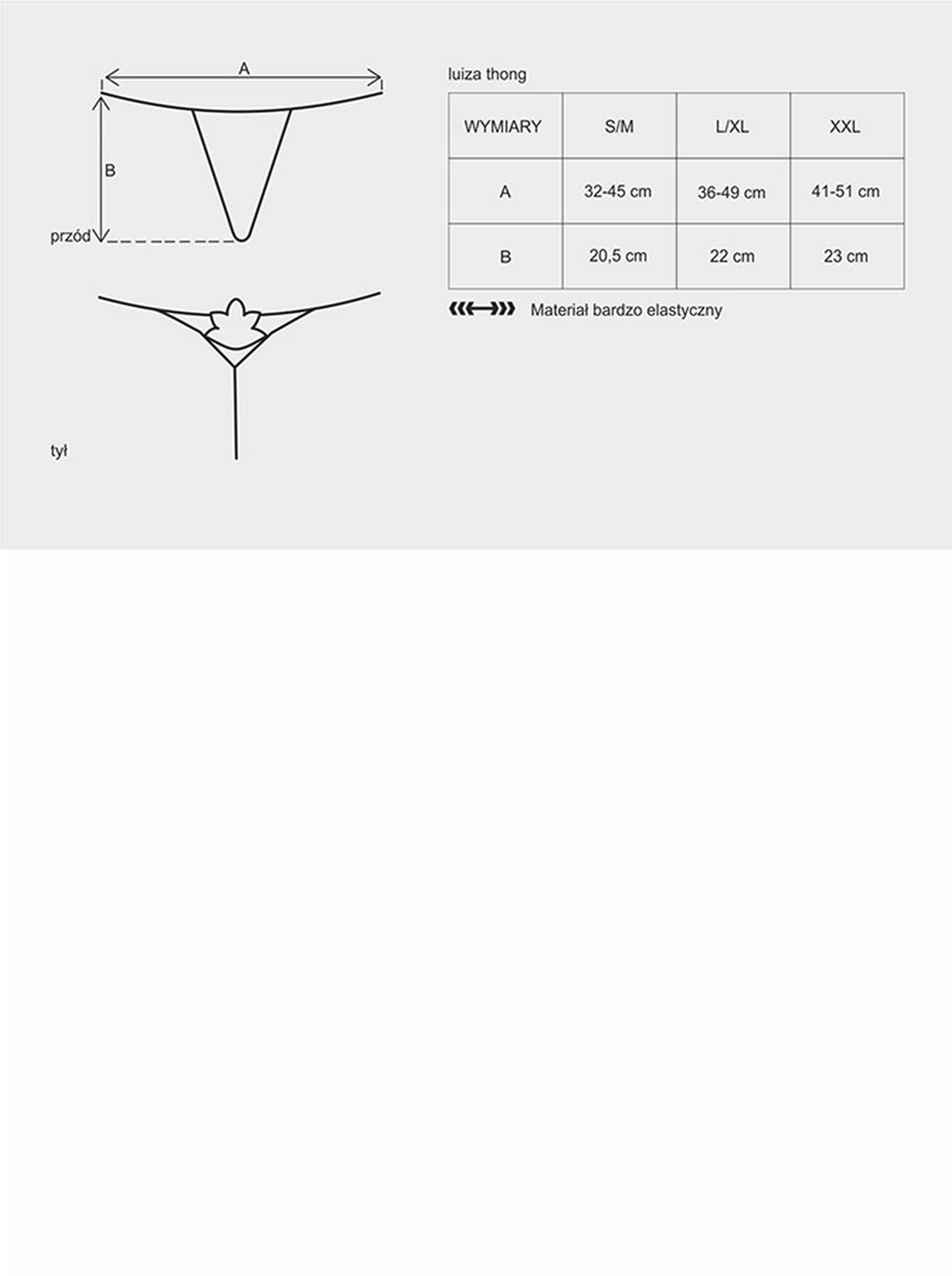stringi haft przejrzysta siateczka obsessive s/m