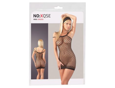 Siatkowa sukienka bieliźniana z 3 paskami NO:XQSE S L - 2