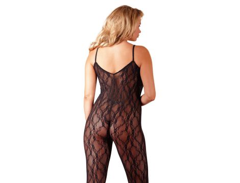 Bodystocking koronkowy ze stopą NO:XQSE czarny XXL XXXL - 9