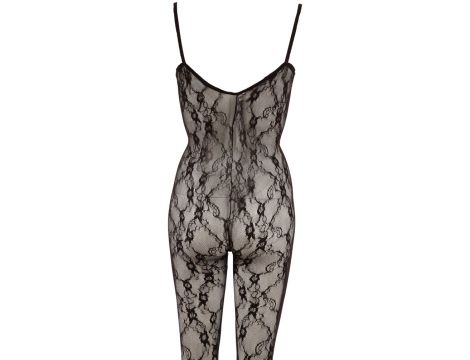 Bodystocking koronkowy ze stopą NO:XQSE czarny XXL XXXL - 11