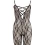 Bodystocking koronkowy ze stopą NO:XQSE czarny XXL XXXL - 8