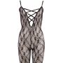 Bodystocking koronkowy ze stopą NO:XQSE czarny XXL XXXL - 7